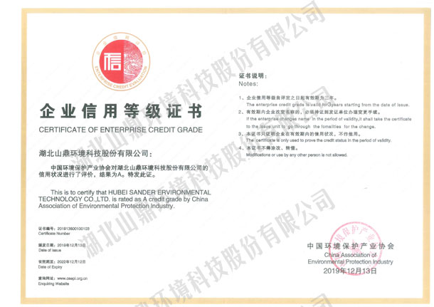 企业信用等级证书